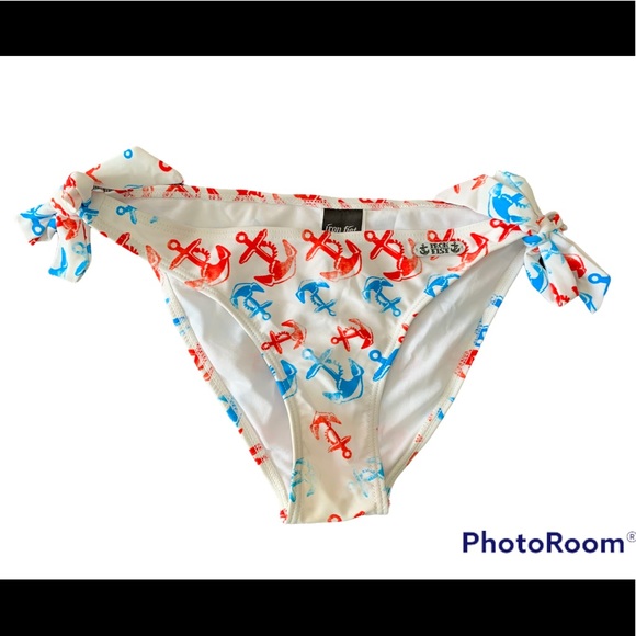 Iron Fist Swim New Iron First Anchor Patriotic Bikini Bottom White